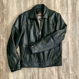 Wilsons Vintage Black Leather Jacket Men's Small